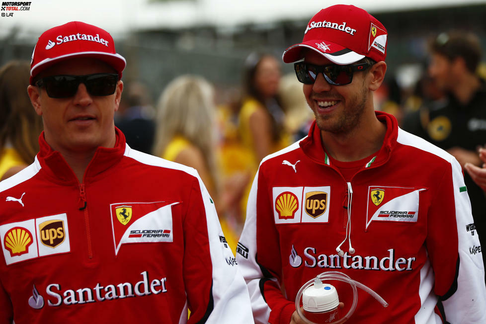 Räikkönen bleibt und bekommt 2015 seinen Kumpel Sebastian Vettel als neuen Teamkollegen an die Seite. Der Deutsche hat zwar die Oberhand, aber Ferrari glaubt an den Finnen als brave Nummer 2.