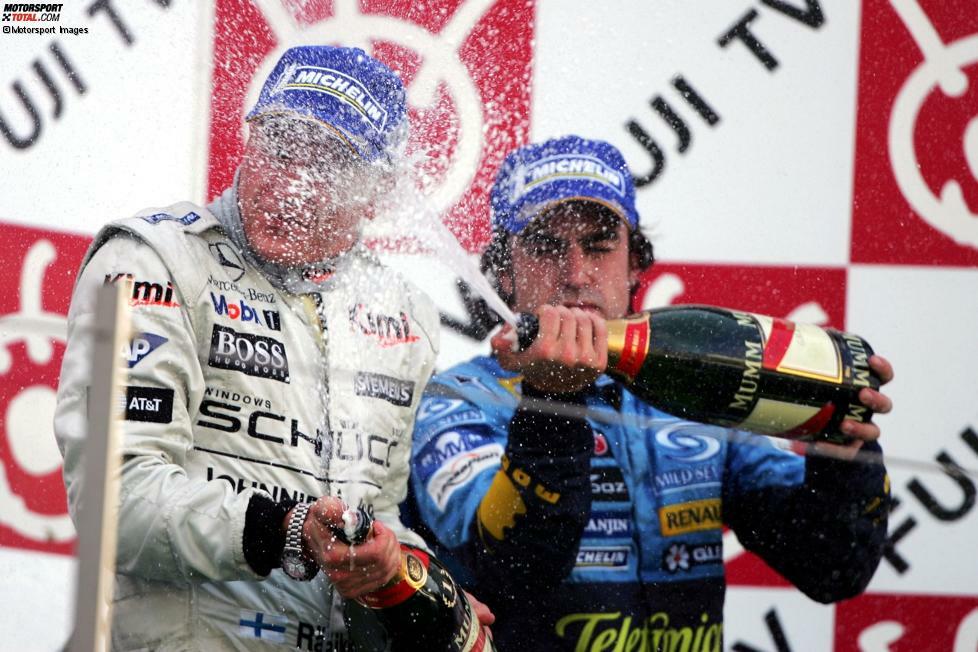 Im WM-Duell gegen Fernando Alonso zieht Räikkönen dennoch erneut den Kürzeren. Er wird 2005 zum zweiten Mal Vizeweltmeister auf McLaren. Die Zeichen auf Abschied verdichten sich ...
