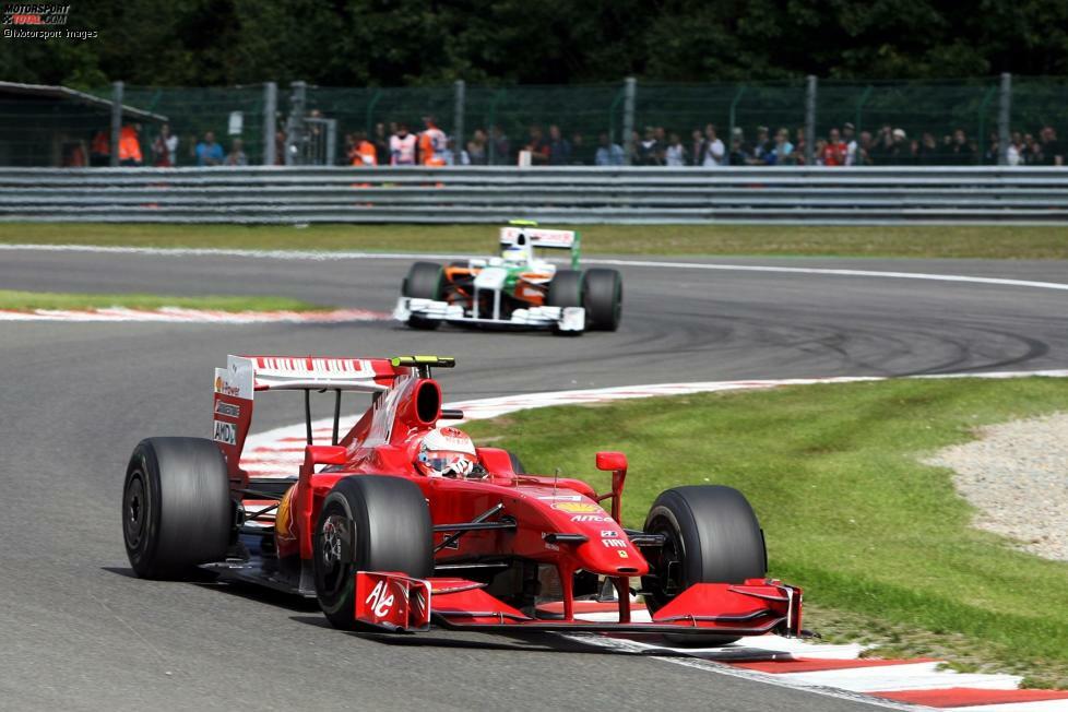 2009 gerät Ferrari aufgrund der Regeländerung ins Hintertreffen. Der F60 ist unterlegen und Räikkönen spielt keine Rolle im WM-Kampf. Nur auf seiner Lieblingsstrecke in Belgien kann er sich dank KERS den einzigen Saisonsieg sichern.