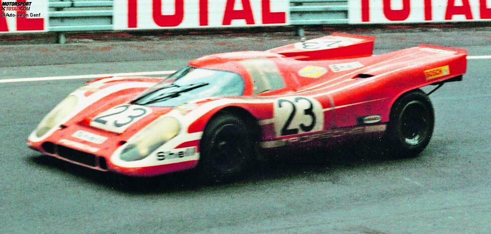 1970: Porsche 917K - Hans Herrmann und Richard Attwood gelang 1970 der erste Sieg für Porsche in Le Mans - es sollte bei weitem nicht der letzte sein. Die 38. Auflage des Langstreckenklassikers wurde auch deshalb berühmt, weil während des Rennens Szenen des Rennsportfilms 