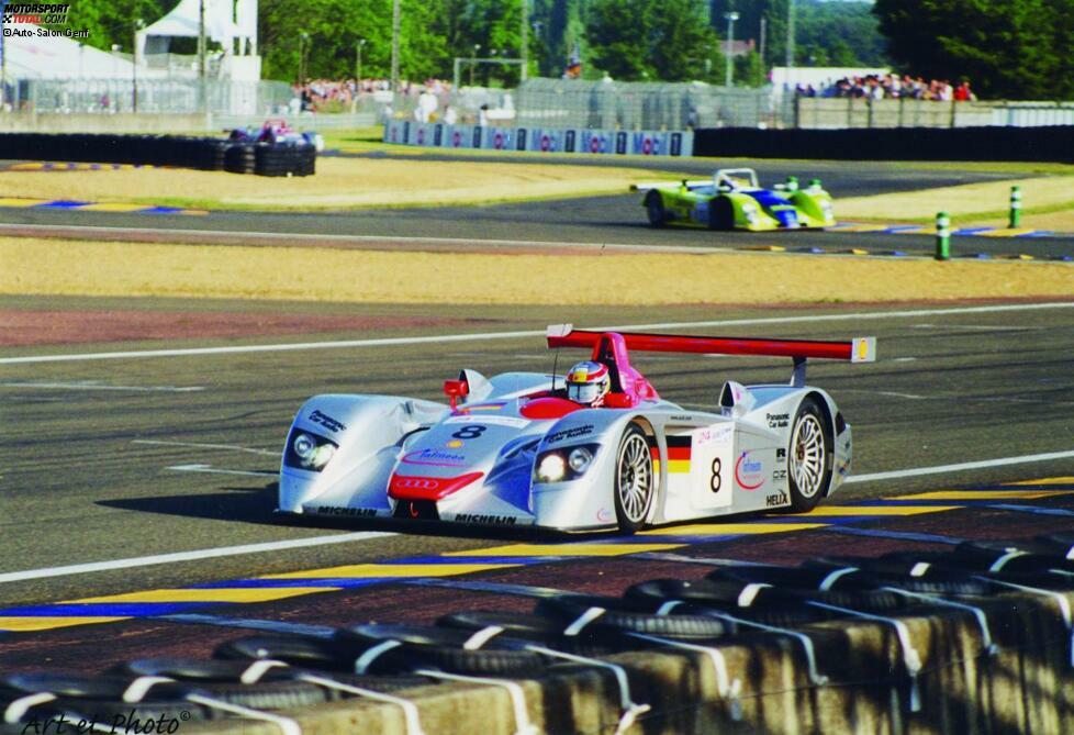 2000: Audi R8 - Zwei Jahre später landete ein anderer deutscher Hersteller dann seinen ersten Sieg in Le Mans. Der Erfolg von Frank Biela, Tom Kristensen und Emanuele Pirro im Audi sollte den Anfang einer neuen Ära der 24 Stunden von Le Mans markieren, die bis heute anhält.