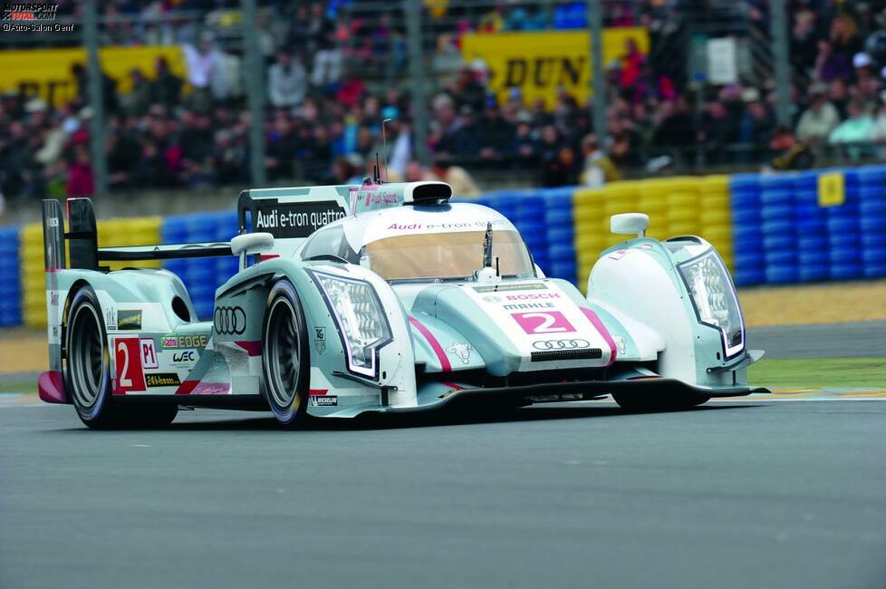 2013: Audi R18 e-tron quattro - Loic Duval, Tom Kristensen und Allan McNish schrieben im vergangenen Jahr das vorerst letzte Kapitel der Le-Mans-Geschichte. Innerhalb von 14 Jahren siegte Audi zwölf Mal bei den 24 Stunden - Fortsetzung 2014 durchaus möglich.