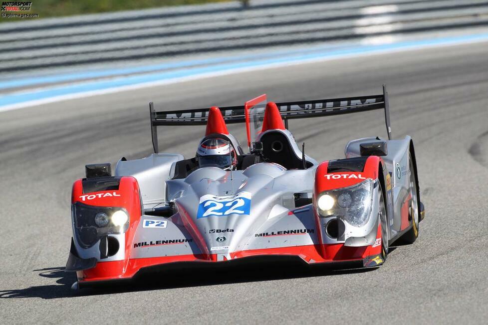 Startnummer: 22
Kategorie: LMP2
Team: Millennium Racing
Fahrzeug: Oreca-Nissan
Fahrer: Fabien Giroix, John Martin, Oliver Turvey
Reifen: Dunlop