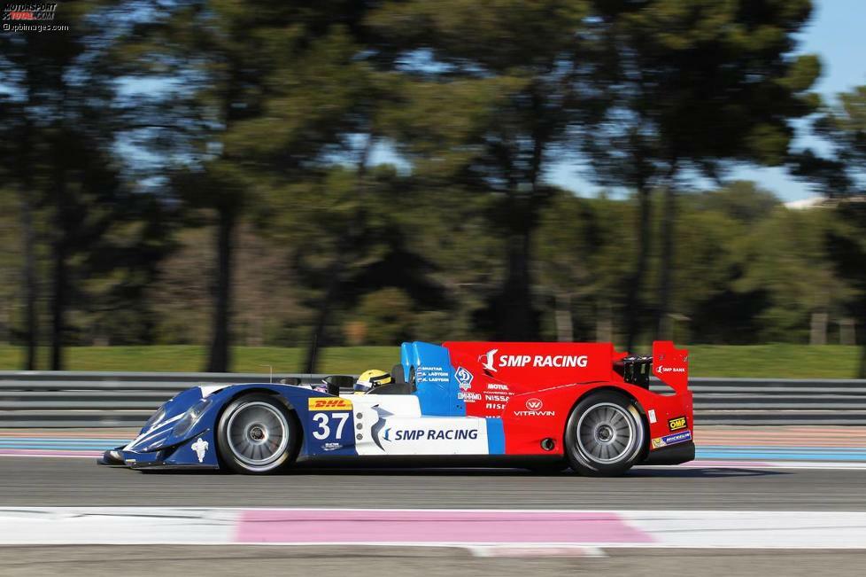 Startnummer: 37
Kategorie: LMP2
Team: SMP Racing
Fahrzeug: Oreca-Nissan
Fahrer: Kirill Ladygin, Nicolas Minassian, Maurizio Mediani
Reifen: Michelin