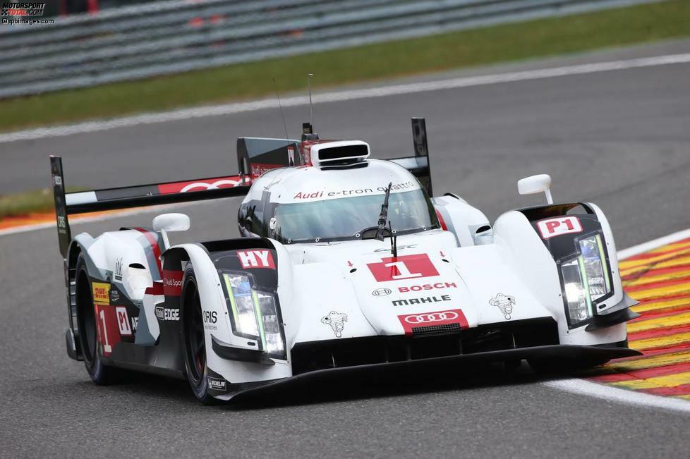 Startnummer: 1
Kategorie: LMP1-H
Team: Audi Sport Team Joest
Fahrzeug: Audi R18 e-tron quattro
Fahrer: Lucas di Grassi, Loic Duval, Tom Kristensen
Reifen: Michelin