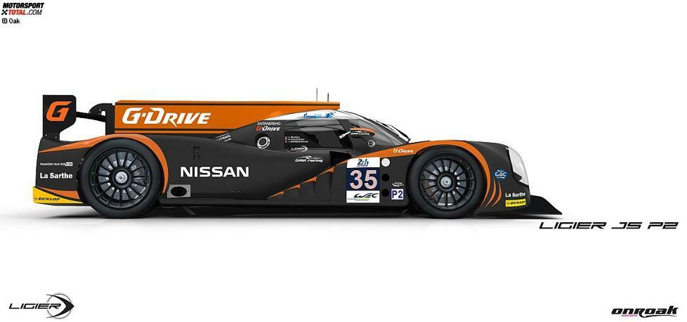 Startnummer: 35
Kategorie: LMP2
Team: Oak Racing
Fahrzeug: Ligier-Nissan
Fahrer: Alex Brundle, Jann Mardenborough, Mark Shulzitsky
Reifen: Dunlop