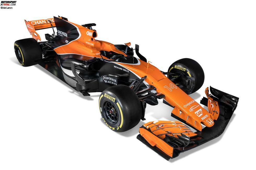 2017: Nach dem Abgang von Ron Dennis endet bei McLaren die Ära der MP4. Der neue Bolide für die Formel-1-Saison 2017 trägt den Namen MCL32 - und neben Schwarz das klassische McLaren-Orange