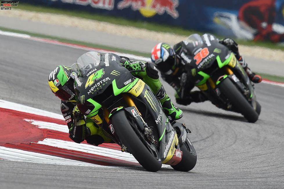 In der Schlussphase kämpft Stefan Bradl gegen Bradley Smith und hält ihn knapp auf Distanz. Platz fünf ist für den Briten dennoch sein bestes MotoGP-Ergebnis. 