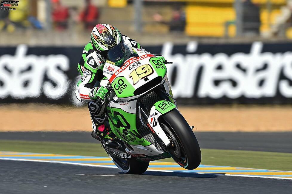 Ein fehlerfreies Rennen gelingt endlich einmal Alvaro Bautista. Der Gresini-Pilot, der zu Saisonbeginn dreimal ausgeschieden war, steuert auf den dritten Platz und damit sein erstes Podium seit 2012 zu.