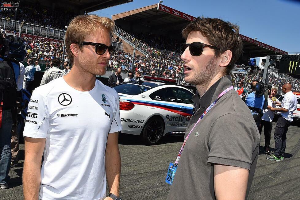 Am Sonntag geben sich dann auch die Formel-1-Piloten Nico Rosberg und Romain Grosjean die Ehre. Der deutsche Mercedes-Fahrer ist auf Einladung eines Sponsors zum ersten Mal bei einem MotoGP-Rennen.