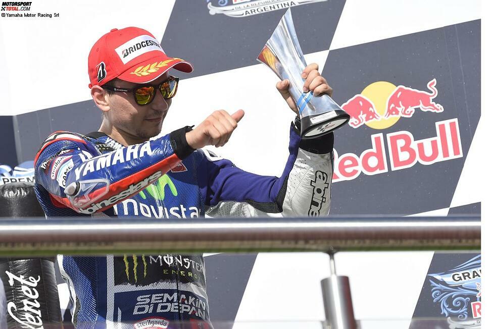 Jorge Lorenzo fällt mit diesem dritten Platz ein Stein vom Herzen. Selten hat man den zweifachen MotoGP-Weltmeister nach einer Niederlage gegen das Honda-Duo so gut gelaunt gesehen. 