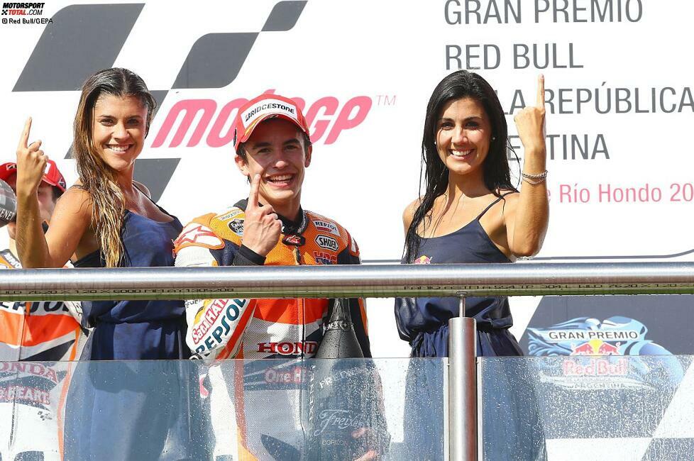 In der WM hat Marquez nach drei Rennen schon 19 Punkte Vorsprung auf seinen Teamkollegen Dani Pedrosa, und gewaltige 53 auf Lorenzo. 