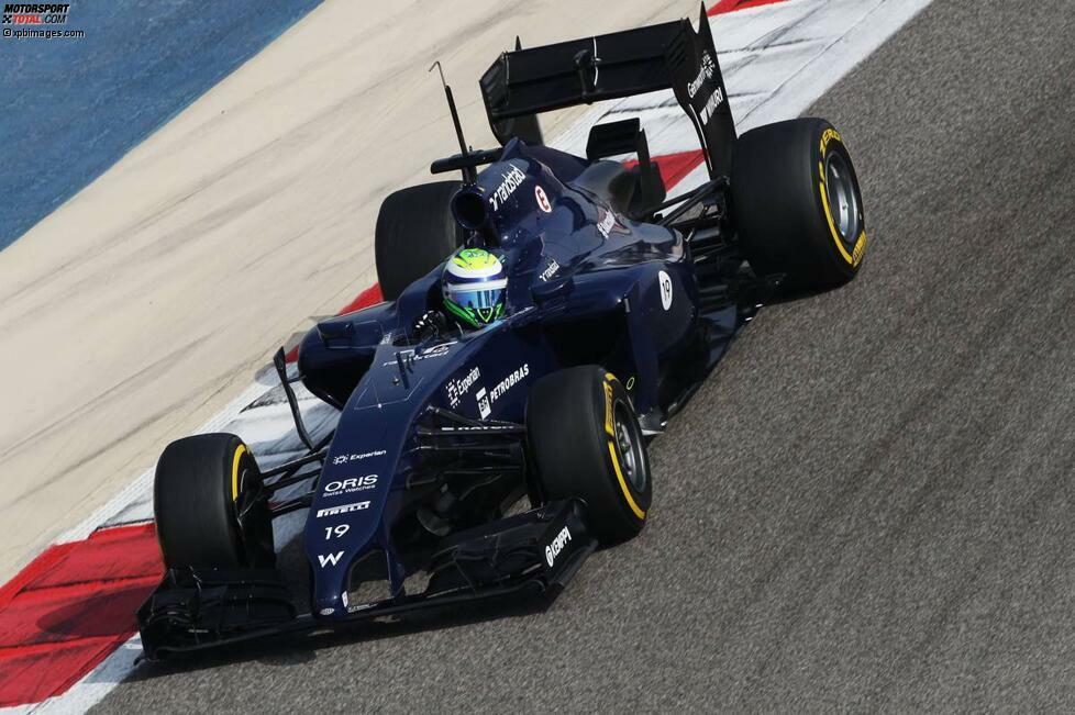 Die schnellste Rundenzeit beim zweiten Test in Bahrain gelang Williams-Fahrer Felipe Massa am Samstag mit 1:33,258 Minuten auf den supersoften Pirelli. Zum Vergleich: Die schnellste Rundenzeit in der vergangenen Woche erzielte Mercedes-Fahrer Nico Rosberg mit 1:33.283 Minuten auf den weichen Slick.