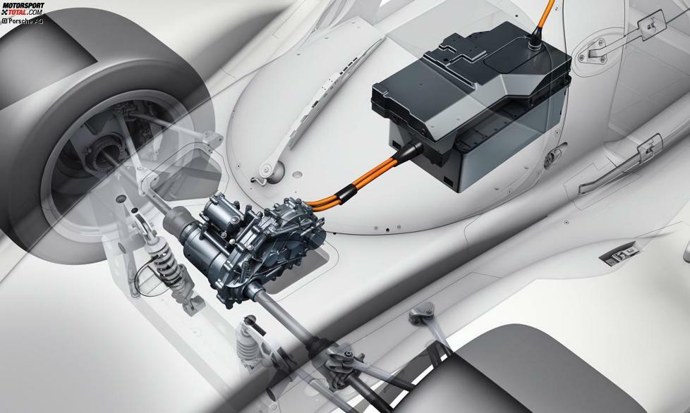 Der Single-Elektromotor verteilt seine Kraft bei Bedarf über ein Differenzial an beide Vorderräder. Die hochmoderne Batterie-Energiezentrale ist mittig im Fahrzeug positioniert.