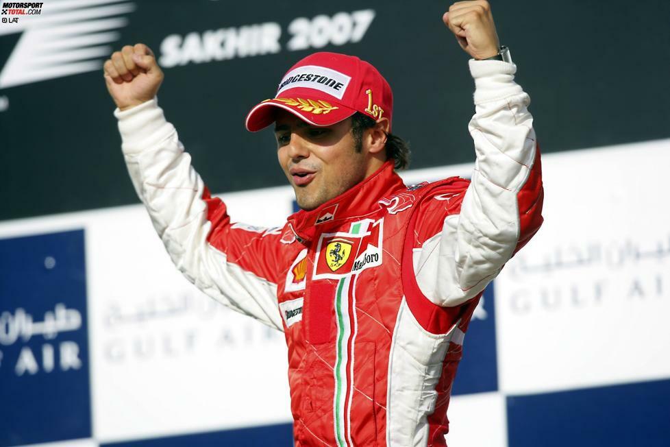 2007 und 2008 wird Bahrain zur großen Felipe-Massa-Show. Der Brasilianer fährt mit seinem Ferrari zweimal in Folge als Sieger über die Ziellinie und beweist, dass er aus dem großen Schatten des mittlerweile zurückgetretenen Michael Schumacher treten kann. Einmal lässt Massa dabei Lewis Hamilton im Rückspiegel verzweifeln, einmal hält ihm Kollege Kimi Räikkönen den Rücken frei.