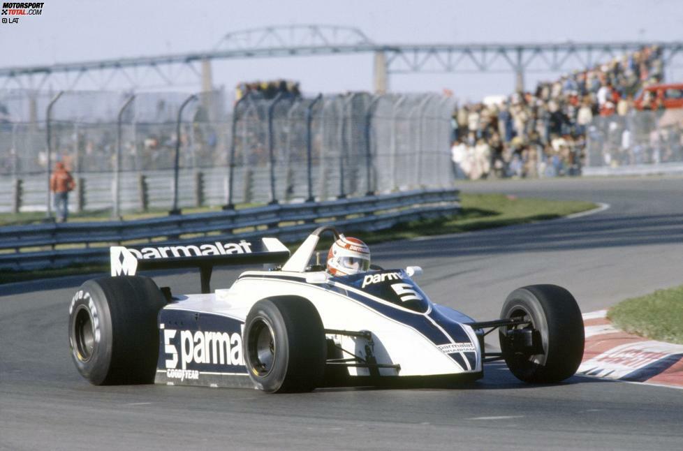 Auch da ist es chaotisch: Tyrrell-Gaststarter Mike Thackwall, zu diesem Zeitpunkt mit 19 Jahren der jüngste Teilnehmer an einem Formel-1-Rennen aller Zeiten, muss Jarier seinen Wagen überlassen. Andere Piloten - wie hier Piquet, der zu diesem Zeitpunkt mit Jones um die Weltmeisterschaft kämpft - gehen im damals noch zugelassenen T-Car an den Start.