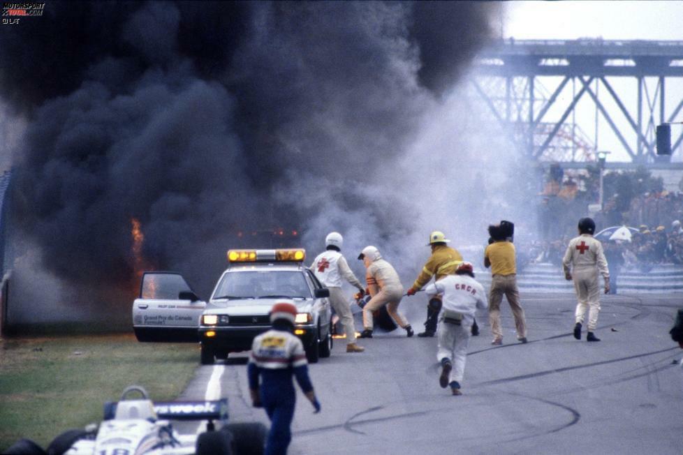 1982 erlebt der heutige Circuit Gilles Villeneuve seinen ersten Todesfall in der Formel 1. Pironi würgt beim Start seinen Motor ab, Riccardo Paletti kann nicht mehr ausweichen und läuft auf das Heck des Ferrari auf. Die Ärzte brauchen über eine halbe Stunde, bevor sie Paletti aus dem Wrack befreien können, zwischenzeitlich bricht ein Feuer aus. Im Krankenhaus erliegt der Italiener seinen schweren Verletzungen.