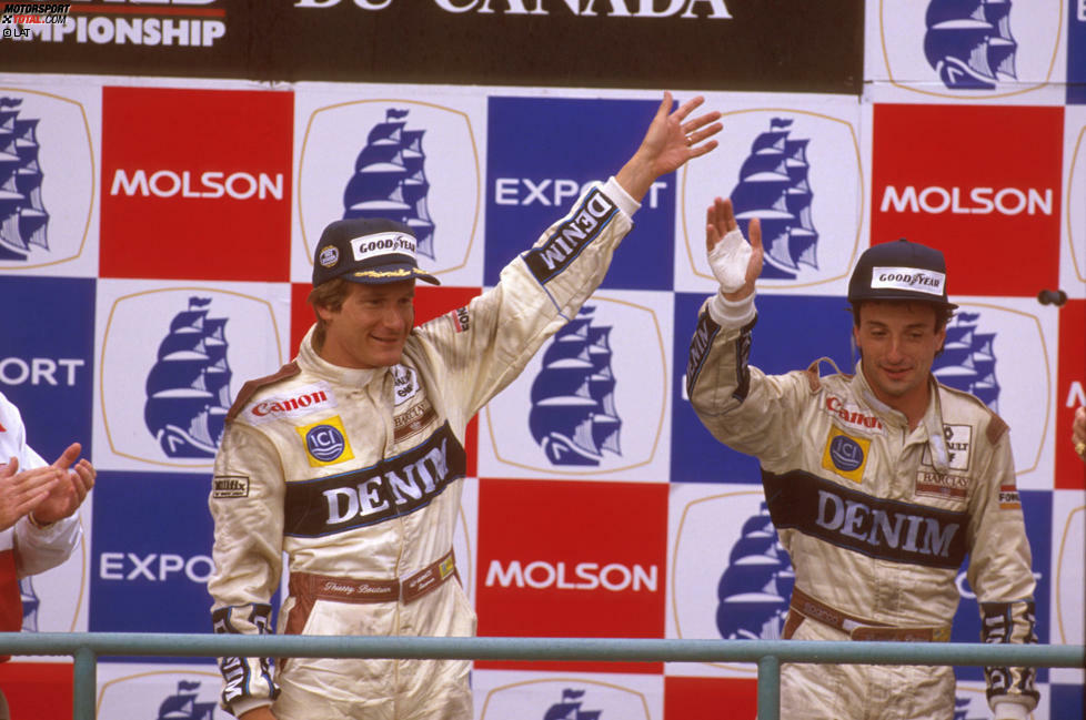 Nur ein Jahr später gelingt Boutsen an gleicher Stelle sein erster Formel-1-Sieg. In einem - wieder einmal - chaotischen und verregneten Rennen profitiert der Belgier unter anderem von der Disqualifikation von Nigel Mansell und den Ausfällen von Senna und Prost. Da Teamkollege Riccardo Patrese als Zweiter ins Ziel kommt, ist es der zweite Williams-Doppelsieg in Kanada nach Jones/Reutemann 1980.