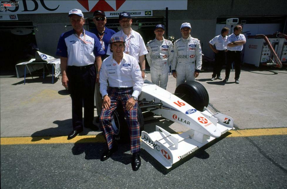 1999: Nach drei Jahren verkauft Stewart sein Team schon wieder an Ford, die in der kommenden Saison unter Jaguar firmieren wollen. Zum Abschluss sorgen Johnny Herbert und Barrichello am Nürburgring für ein Highlight: Der Brite gewinnt, Barrichello wird Dritter und wechselt zu Ferrari.