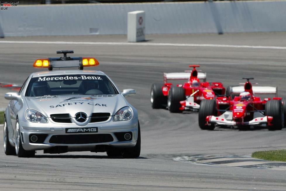 Geschrumpft: Der kleine SLK 55 AMG dient 2004 als Sicherheits-Fahrzeug.