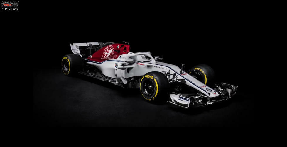 2018: Im Zuge der neuen Technikpartnerschaft mit Alfa Romeo besann sich Sauber auf ein Design, das bereits bei der Verkündung der Kooperation präsentiert wurde. Mehr als ein Foto gab es nicht zu sehen.