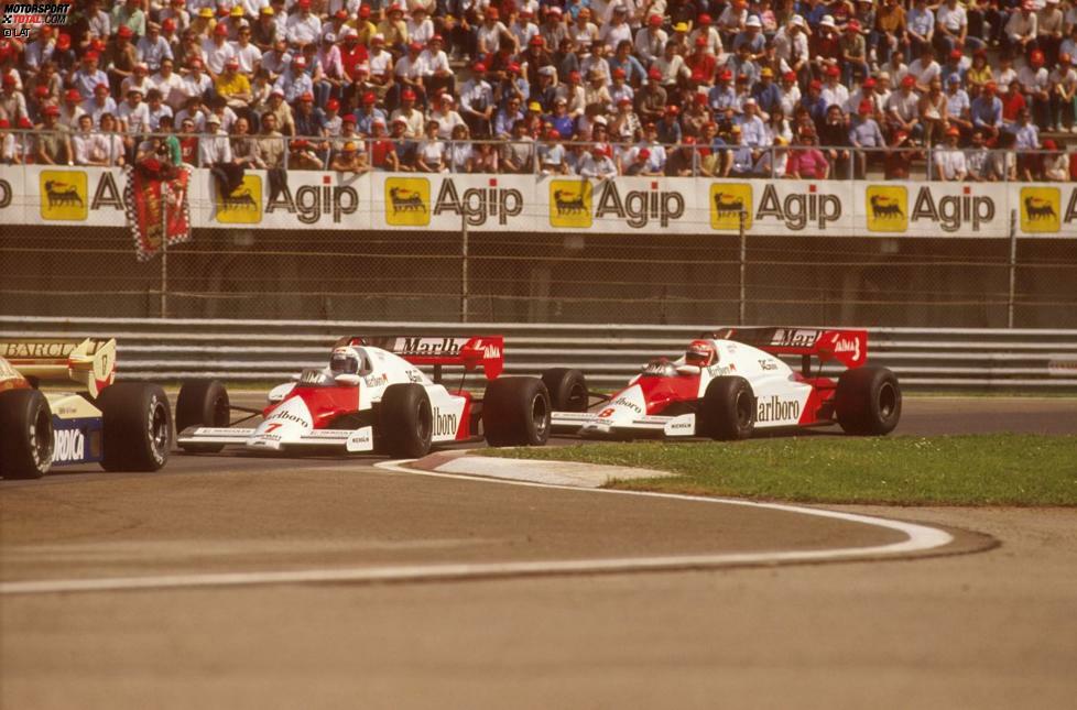 1984: Zum ersten Mal kämpfen zwei McLaren-Piloten um die WM-Krone - und wie. Routinier Niki Lauda und der aufstrebende Kronprinz Alain Prost gewinnen zwölf der 16 Saisonläufe: Lauda behält fünf Mal, Prost sieben Mal die Oberhand. Dennoch ist am Saisonende der Österreich Weltmeister - mit einem halben Punkt Vorsprung! Es ist die engste Titelentscheidung in der Formel-1-Geschichte.