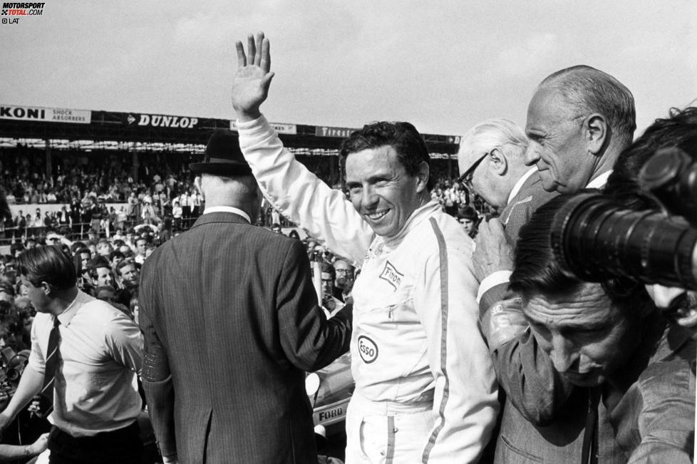 Zwar wird Jim Clark 1967 nicht Weltmeister (das gelingt ihm 1963 und 1965), aber mit seinem Sieg in Silverstone in diesem Jahr stellt er den Rekord von fünf Siegen bei einem WM-Lauf in Großbritannien auf. Und das als Brite! Bis heute kommt nur Alain Prost an diese Marke heran.