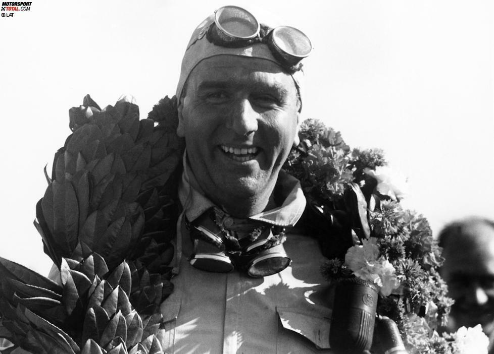 1950 ist der Italien-Grand-Prix das Finale der Formel-1-Premierensaison und schreibt aus weiteren Gründen Geschichte. Mit seinem Sieg macht sich Giuseppe 