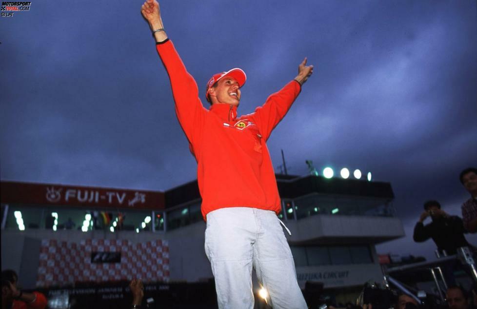 Die Jahre 2000 bis 2004 stehen ganz im Zeichen von Ferrari, allen voran Michael Schumacher. Mit seinem Sieg beim Japan-Grand-Prix 2000 wird Schumacher der erste Ferrari-Weltmeister seit Jody Scheckter 1979. Der Deutsche gewinnt auch 2001, 2002 und 2004 in Suzuka. 2003 triumphiert Ferrari-Teamkollege Rubens Barrichello.