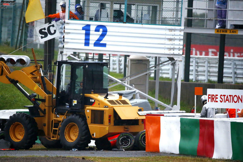 2014 kommt es zur Tragödie: Weil er mutmaßlich trotz gelber Flaggen nicht vom Gas geht, knallt Jules Bianchi in eine Unfallstelle, wo gerade ein Radlader arbeitet. Der Marussia-Pilot gerät mit dem Helm unter das tonnenschwere Fahrzeug und zieht sich fatale Kopfverletzungen zu.