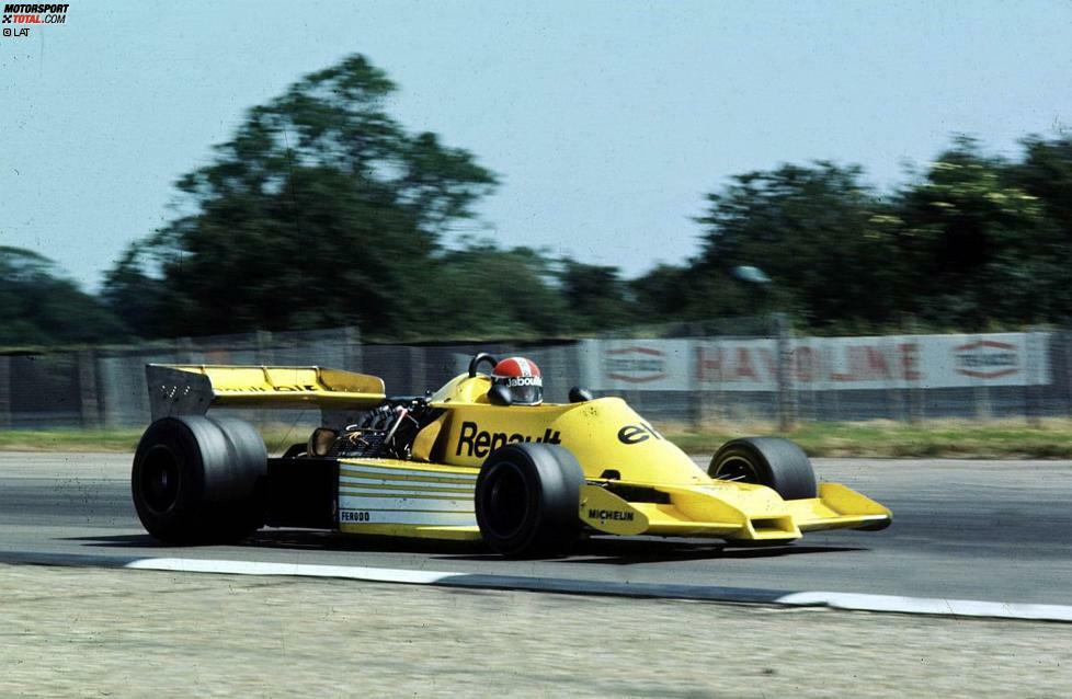 Ab 1976 hatte das französische Renault-Team bereits mit Turbomotoren experimentiert und dabei auch bei Testfahrten für Aufsehen gesorgt. Es dauerte jedoch bis zum Großen Preis von Großbritannien 1977, bis erstmals ein Formel-1-Auto mit Turbomotor an den Start ging. Dieser kann jedoch durchaus als 