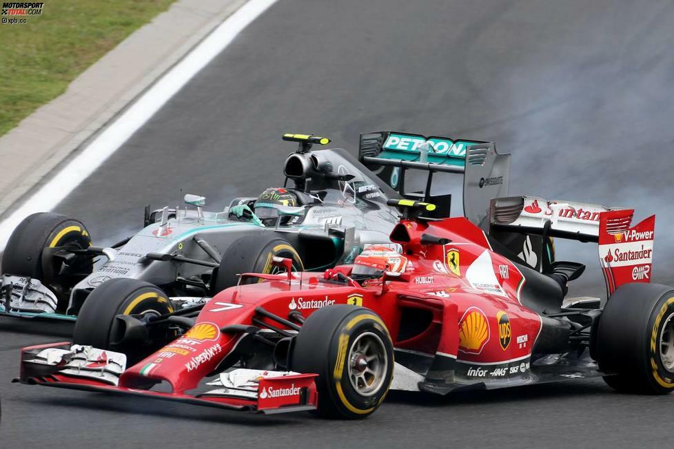 Rosberg muss noch einmal Reifen wechseln und fällt auf den siebten Platz zurück, hat aber realistische Chancen, dank seines Grip-Vorteils noch Vierter zu werden. Erstes Opfer auf dem Weg dorthin: Ferrari-Pilot Kimi Räikkönen, der ein verkorkstes Wochenende irgendwie doch zumindest als Sechster beendet.
