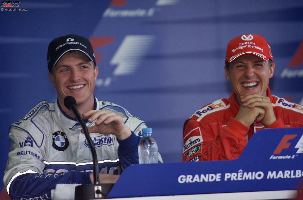 Und zu guter letzt: Die beiden einzigen Brüder, die es in der Formel 1 zu Doppelsiegen gebracht haben - Ralf (links) und Michael Schumacher