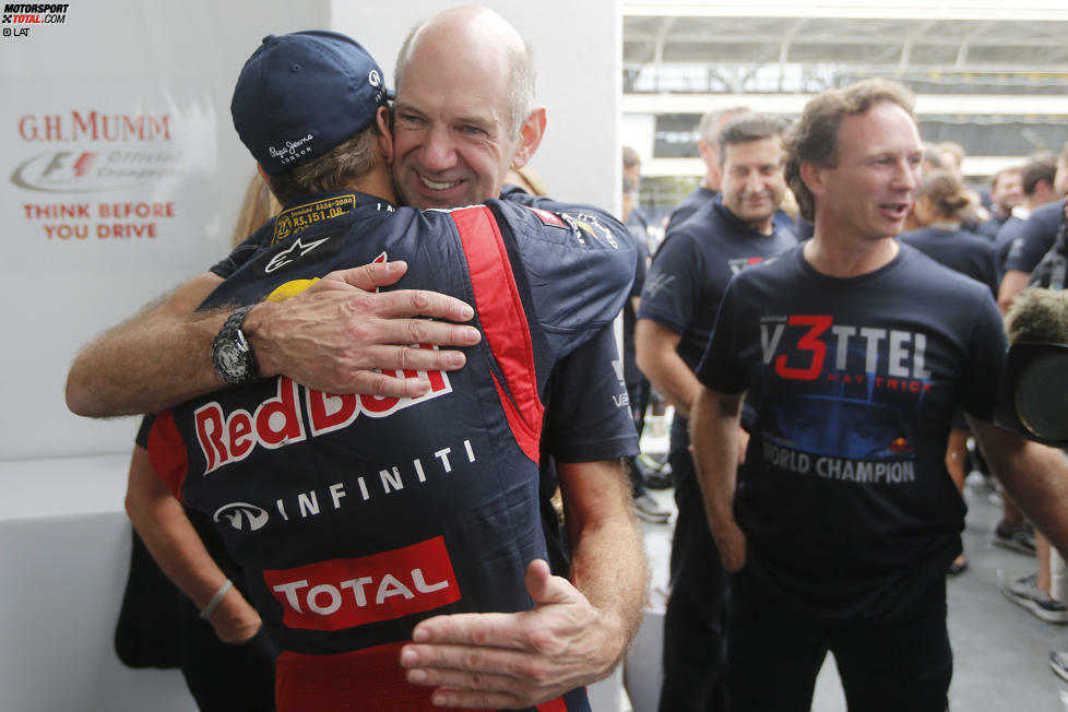 8. Juni 2014: Das Erfolgsteam beginnt zu zerfallen: Stardesigner Adrian Newey, eines der Geheimnisse hinter Vettels Seriensiegen, kündigt seinen schrittweisen Rückzug aus dem Formel-1-Team an. Ab 2015 soll er sich 