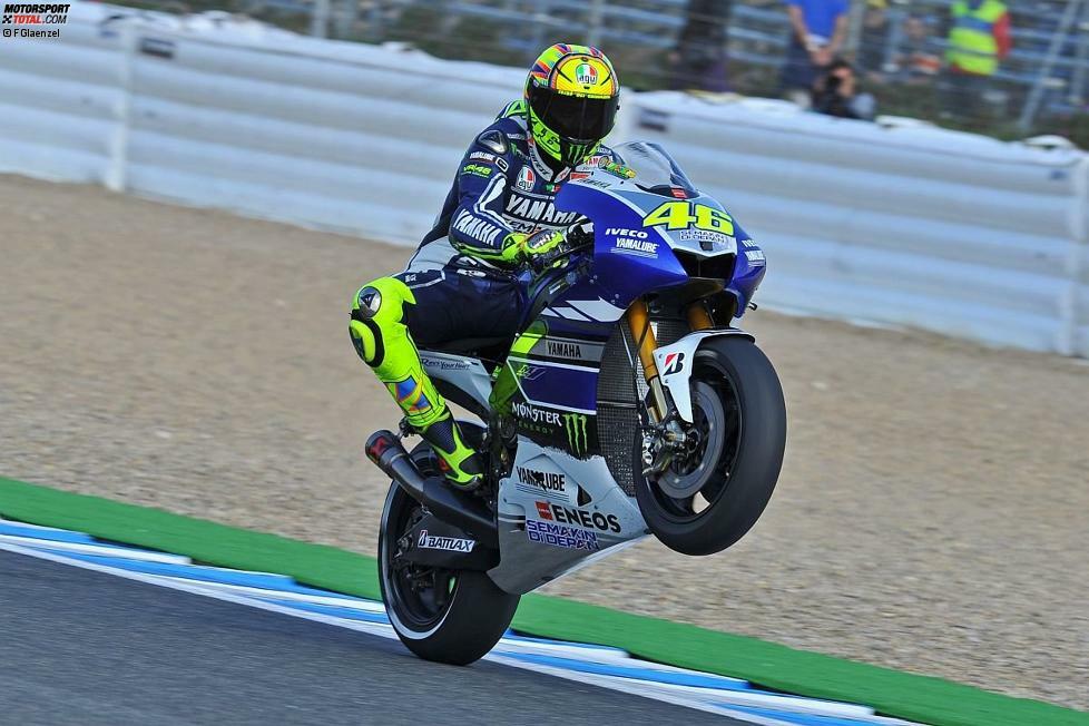 Durch die starken Testergebnisse reiste Yamaha als Favorit nach Jerez, wurde dieser Rolle im Rennen aber nicht gerecht: Rossi verpasstte das Podium nach einem einsamen Rennen erneut und wurde Vierter.