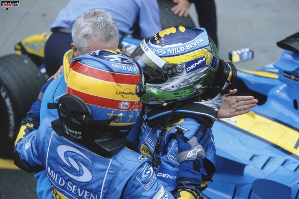 2005 beginnt mit dem Sieg von Giancarlo Fisichella in Melbourne eine neue Zeitrechnung in der Formel 1. Zusammen mit seinem Teamkollegen Fernando Alonso, der sich am Ende der Saison zum Weltmeister krönt, und Teamchef Flavio Briatore setzt das Renault-Team ein Zeichen.