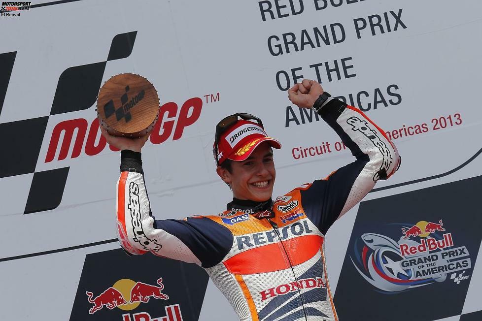 ...war ein MotoGP-Pilot bei seinem ersten Sieg jünger. Marquez löste Freddie Spencers bisherigen Rekord ab und übernahm punktgleich mit Weltmeister Jorge Lorenzo die WM-Führung.