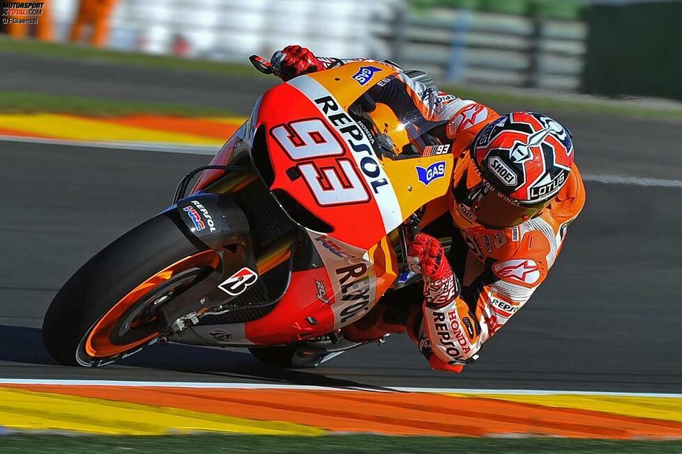 In den 18 Rennen der Saison 2013 sammelte Marquez 334 Punkte und gewann damit seinen ersten MotoGP-Titel.