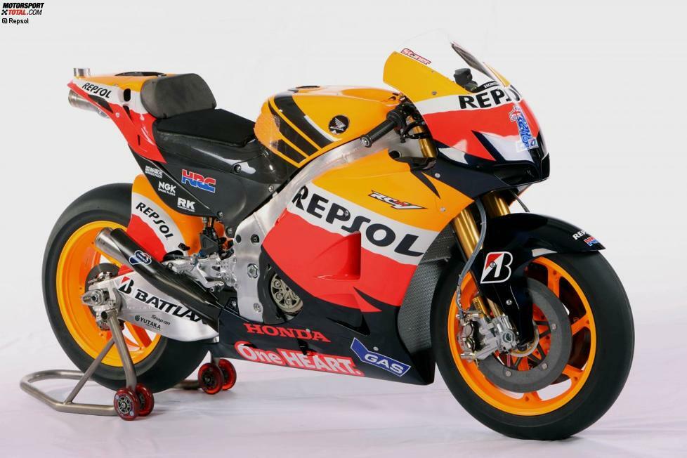 Honda RC213V (Jahrgang 2012): über 230 PS Leistung - 157 Kilogramm - 21 Liter Kraftstoff - Fahrer: Dani Pedrosa (Vizeweltmeister), Casey Stoner (WM-Dritter)