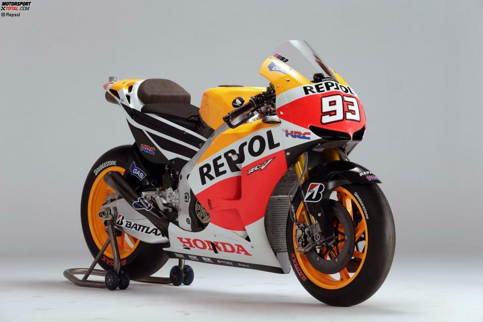 Honda RC213V (Jahrgang 2013): über 230 PS Leistung - 160 Kilogramm - 21 Liter Kraftstoff - Fahrer: Marc Marquez (Weltmeister), Dani Pedrosa (WM-Dritter)