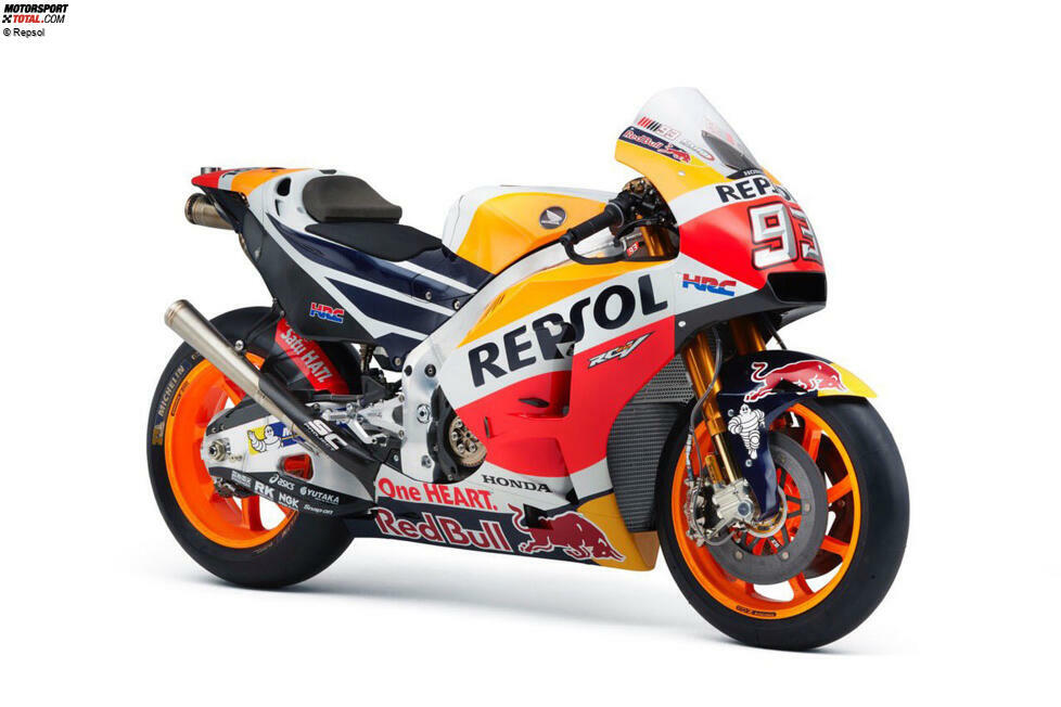 Honda RC213V (Jahrgang 2017): über 240 PS Leistung - 160 Kilogramm - 20 Liter Kraftstoff - Fahrer: Marc Marquez (Weltmeister), Dani Pedrosa (WM-Vierter)