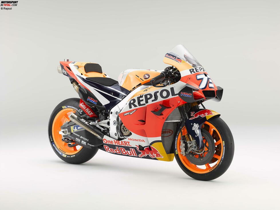 Honda RC213V (Jahrgang 2020): über 250 PS Leistung - 160 Kilogramm - 20 Liter Kraftstoff - Fahrer: Alex Marquez (WM- 14.), Stefan Bradl (WM-19.)