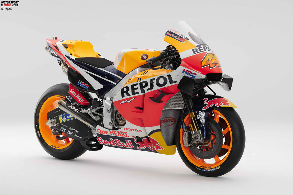 Honda RC213V (Jahrgang 2021): über 250 PS Leistung - 160 Kilogramm - 20 Liter Kraftstoff - Fahrer: Marc Marquez (WM-Siebter), Pol Espargaro (WM-Zwölfter)