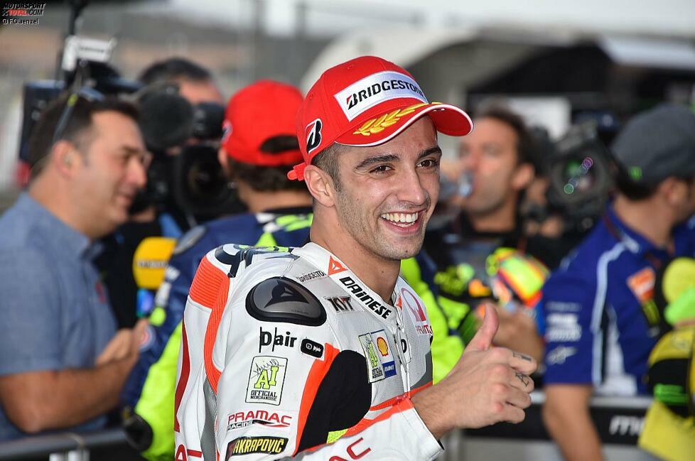 Die Zukunft bei Ducati heißt Andrea Iannone. Der Italiener wird im nächsten Jahr Teamkollege von Dovizioso im Werksteam. Fünfmal fuhr Iannone in Pramac-Farben in die erste Startreihe.