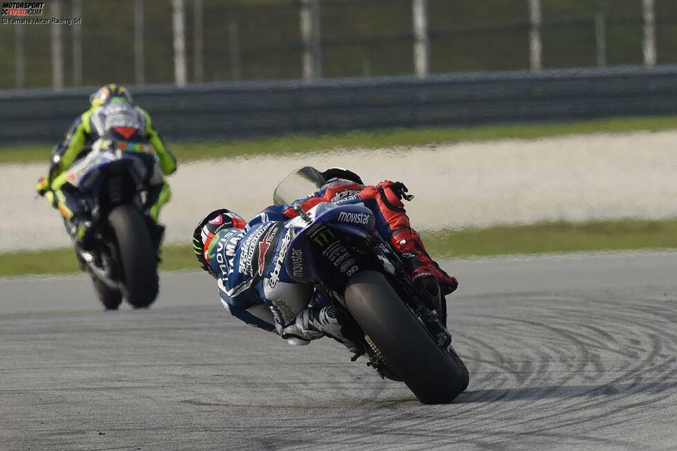 ...Lorenzo kann Marquez und Rossi nicht folgen.