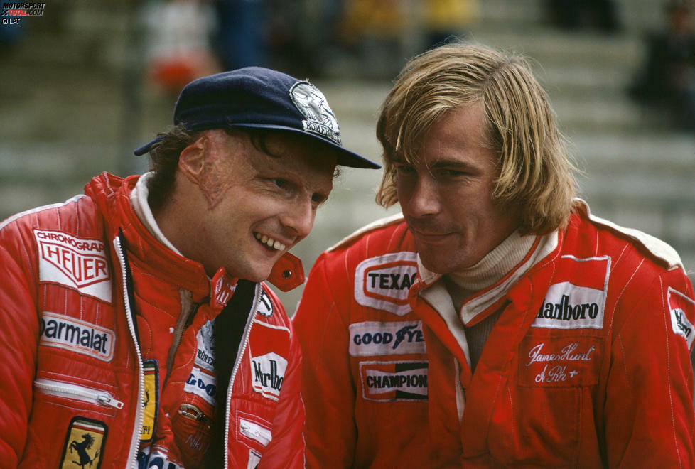 1976: Niki Lauda gegen James Hunt: Der Kampf des Perfektionisten aus Österreich gegen den englischen Playboy ist so etwas wie die Mutter der WM-Duelle, und der Spannungsbogen der Saison 1976 bot sogar Material für die ganz große Leinwand.