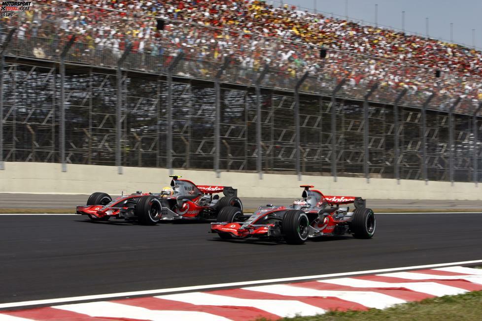 2007: Kimi Räikkönen gegen Lewis Hamilton und Fernando Alonso: Lewis Hamilton kommt mit vier Punkten Vorsprung vor Stallrivale Alonso und sieben auf Räikkönen zum Finale nach Brasilien. Allerdings platzen Hamiltons WM-Träume schon in den ersten Runden,...