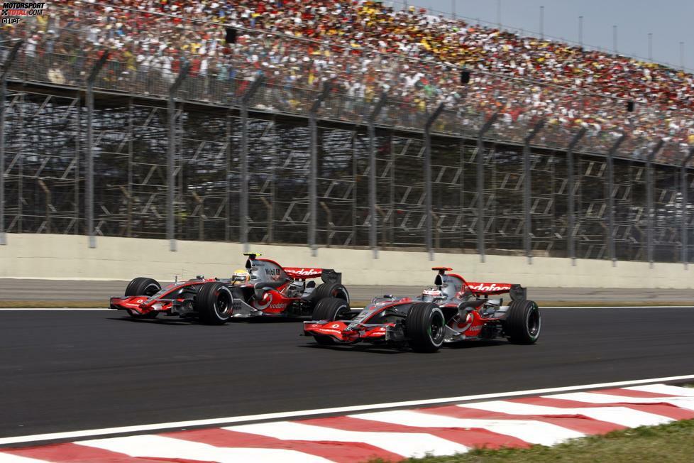 2007: Kimi Räikkönen gegen Lewis Hamilton und Fernando Alonso: Lewis Hamilton kommt mit vier Punkten Vorsprung vor Stallrivale Alonso und sieben auf Räikkönen zum Finale nach Brasilien. Allerdings platzen Hamiltons WM-Träume schon in den ersten Runden,...