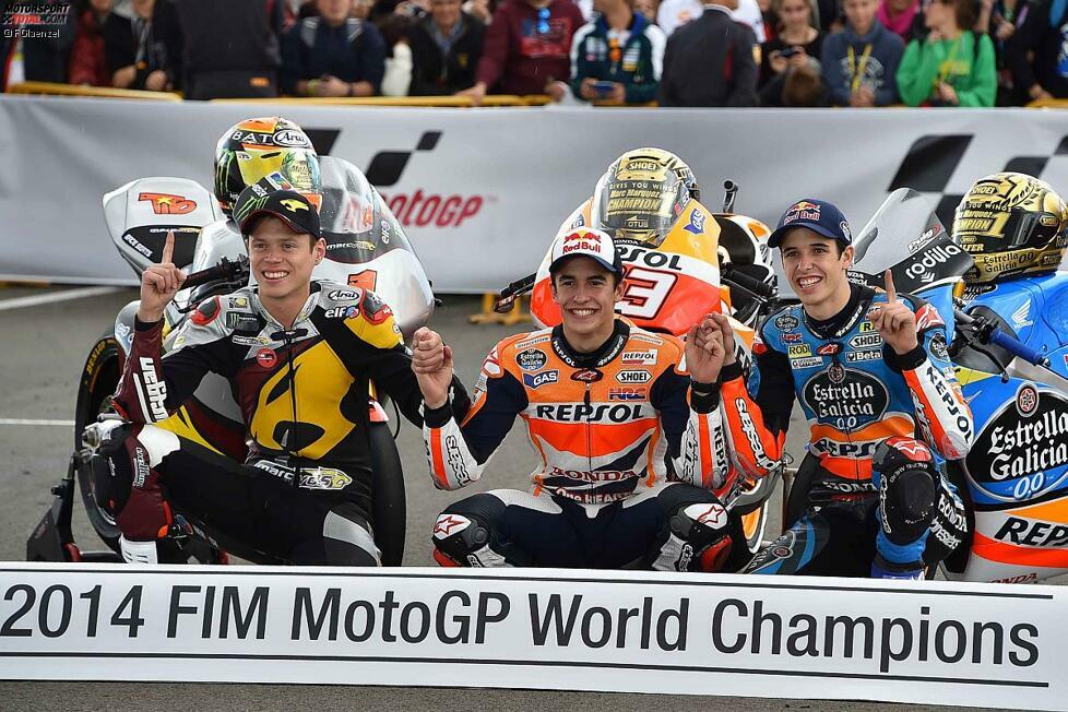 Auch Bruder Alex durfte feiern, er sicherte sich den Titel in der Moto3.