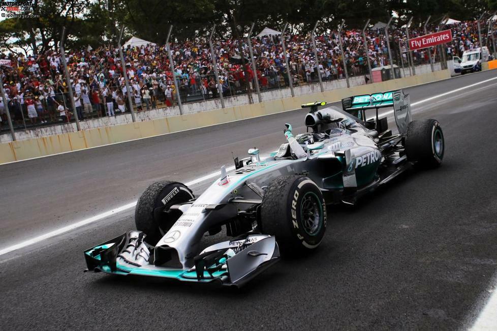 Q wie Qualifying: Etwas überraschend die große Spezialität Rosbergs im Jahr 2014. Klarer Sieg gegen den höher eingeschätzten Hamilton.